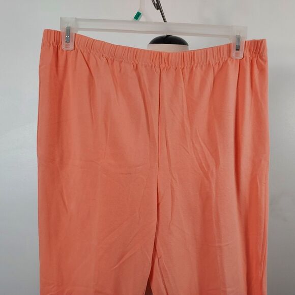 Diane Von Furstenberg Silk Assets Pants Womens 1X Coral Stretch Cotton Spandex - Picture 4 of 15
